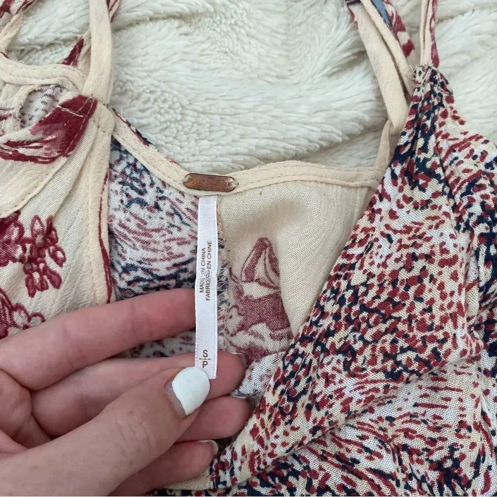 Free People Isabella romper mixed print